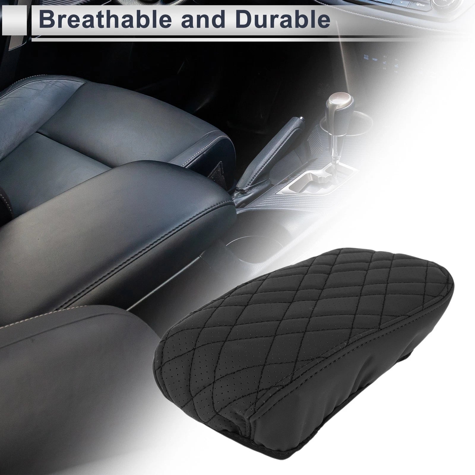 Car Center Console Cover Replacement for BMW X1 (2016–2022) Black 1 Pc