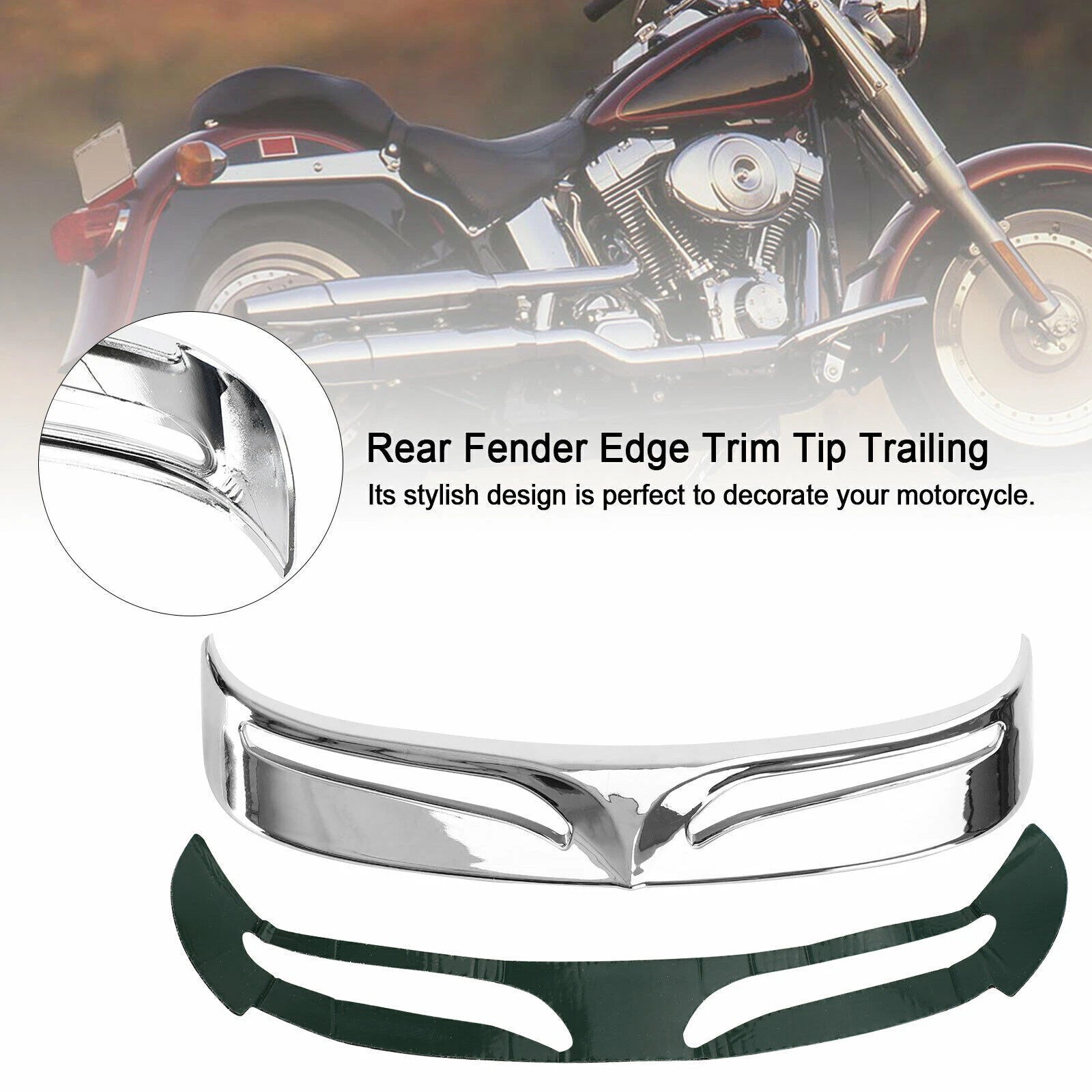 Chrome Rear Fender Edge Trim for FLSTF (2007–2017) T9