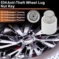 Wheel Lock Lug Nut Key for Volkswagen Touareg Locking Nut Socket (2004–2018)