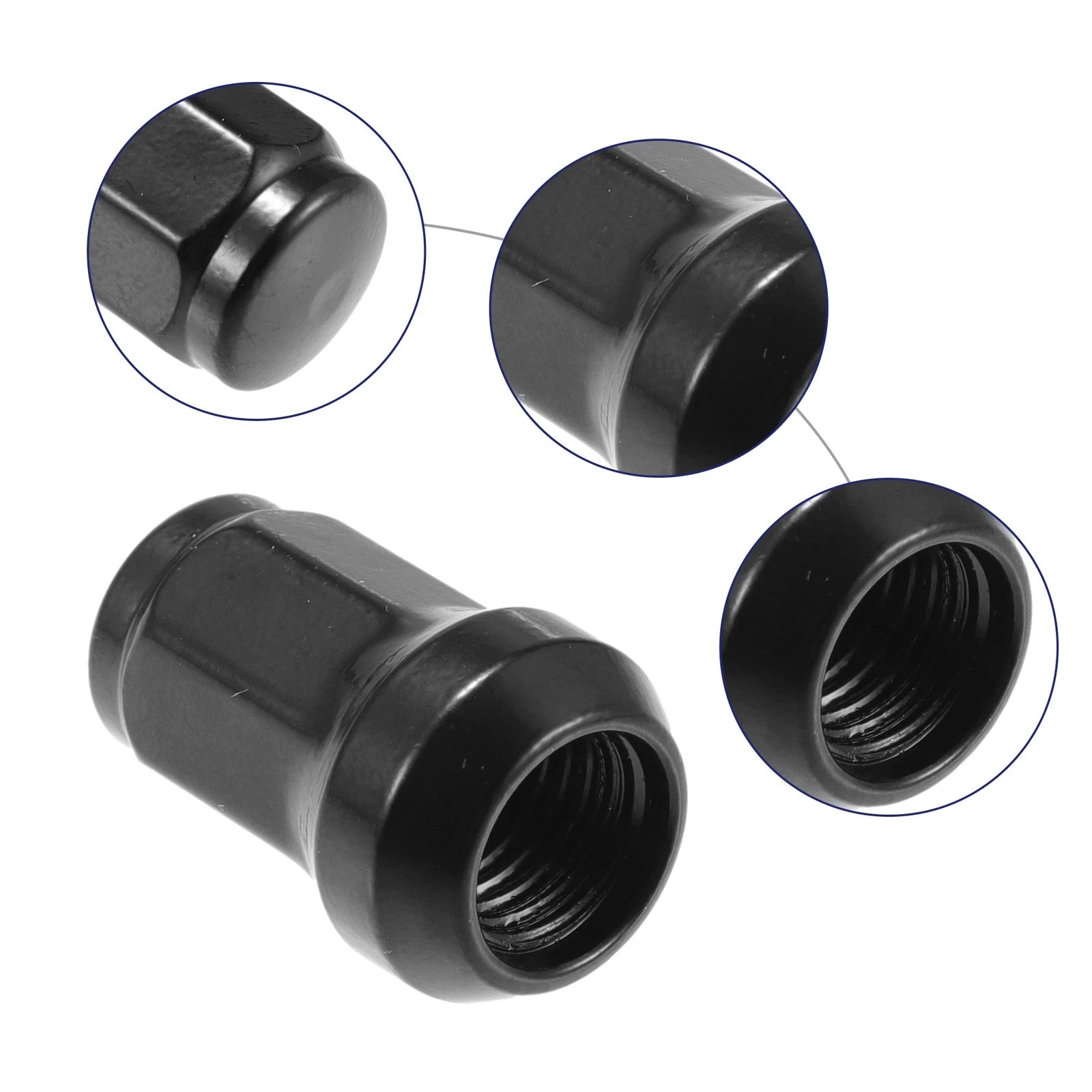Wheel Lug Nuts Set M12x1.5 Replacement for Honda Chevy Nissan (Black)