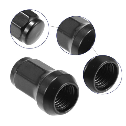 Wheel Lug Nuts Set M12x1.5 Replacement for Honda Chevy Nissan (Black)
