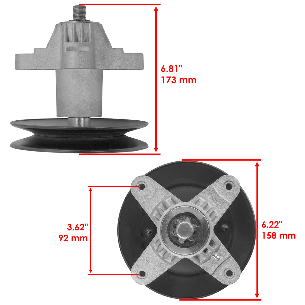 Spindle Assembly with Pulley Replacement for Toro LX420 LX425 (44-48") (1994–2010)
