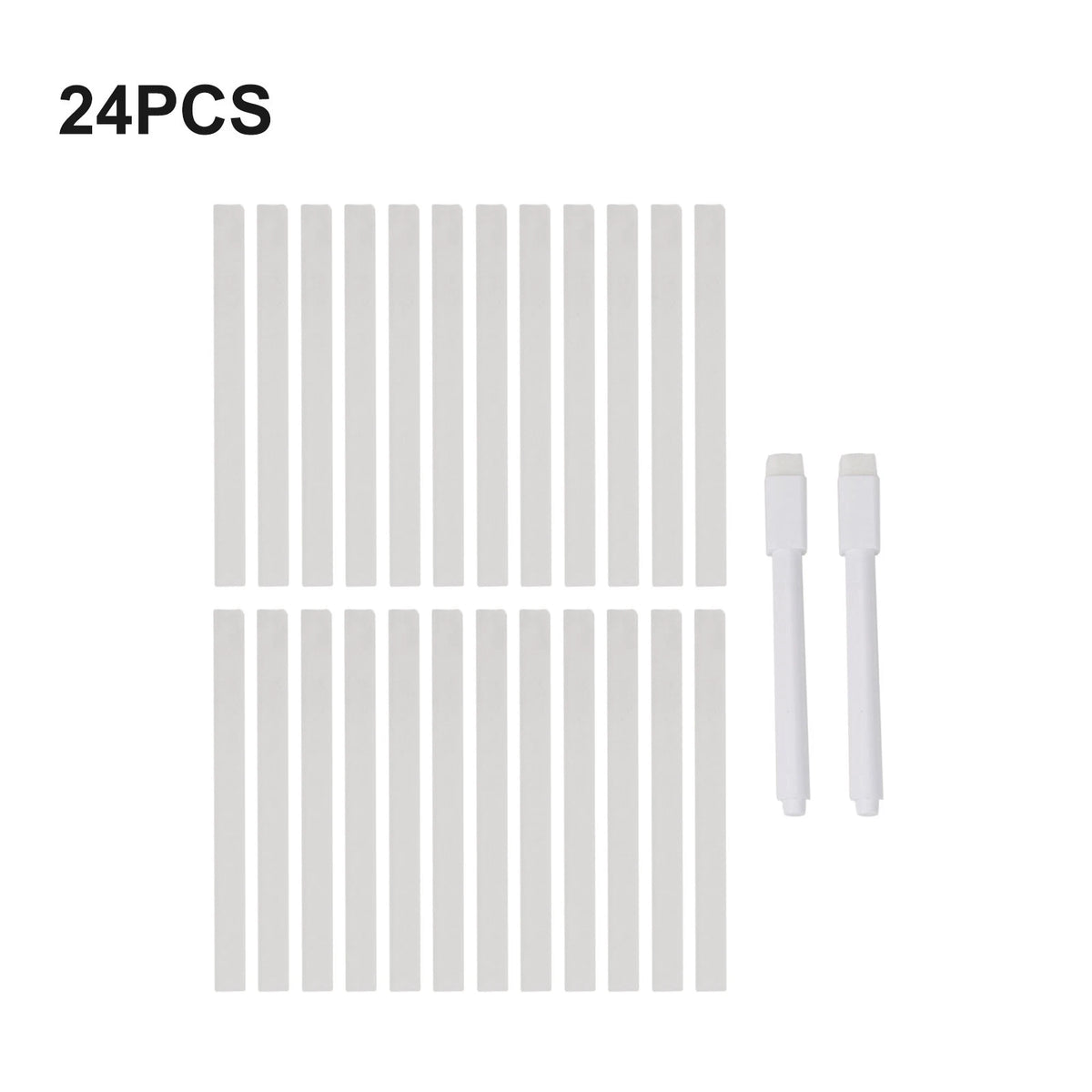 24 Clear Blanks Labels for Flower Types