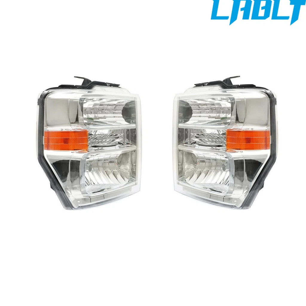 2X Headlights for Ford E150 E250 E350 E450 Super Duty (2008–2014)