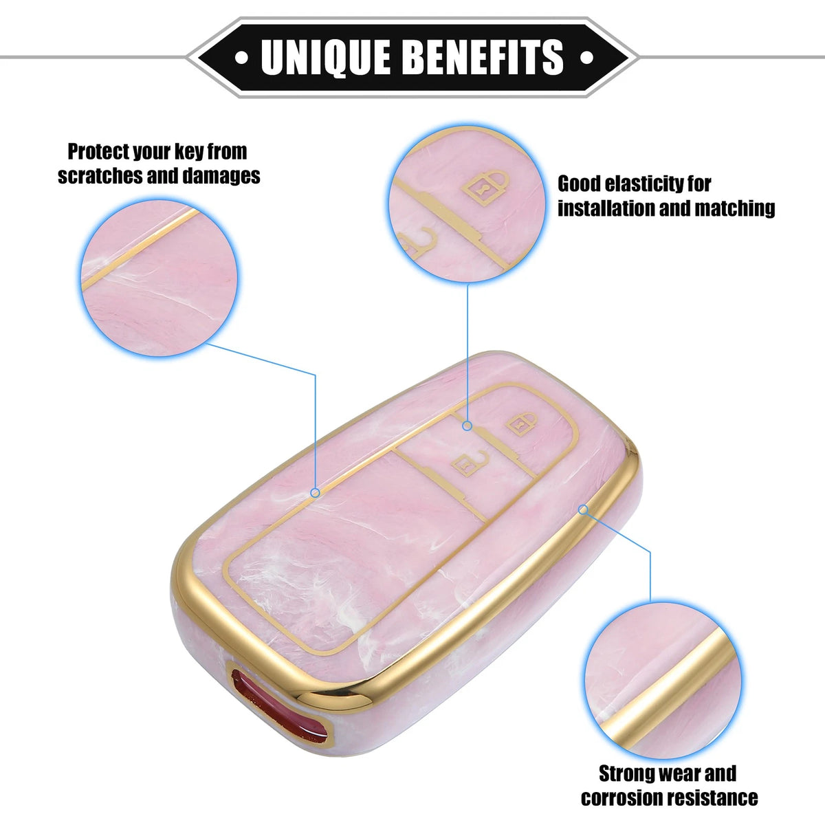 2 Button Smart Key Fob Cover Case for Toyota Prius (2006–2022) TPU