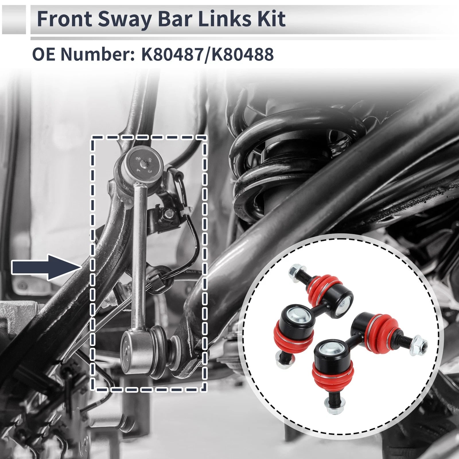 Front Stabilizer Bar Links Replacement for Acura RSX (2002–2006) 2 Pcs