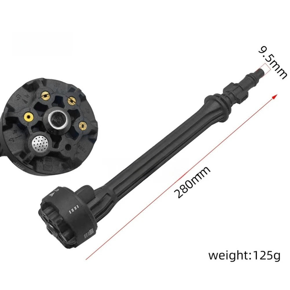 6-in-1 Wireless Car Wash Nozzle with 360 Rotation and Adjustable Spray Patterns