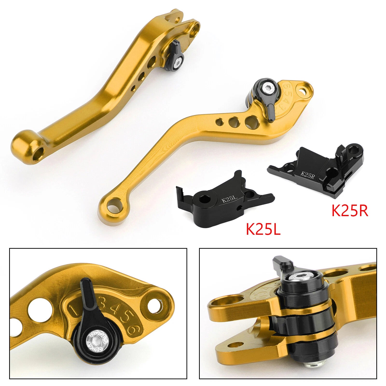 Short Clutch Brake Lever for 790 Street Bike (2018) Gold