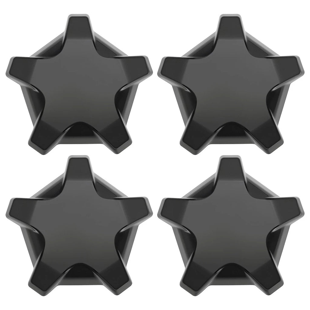 Set of 4 Matte Flash Black 5 Lug Rim Caps for Polaris RZR Pro R (2022–2024)