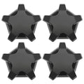 Set of 4 Matte Flash Black 5 Lug Rim Caps for Polaris RZR Pro R (2022–2024)