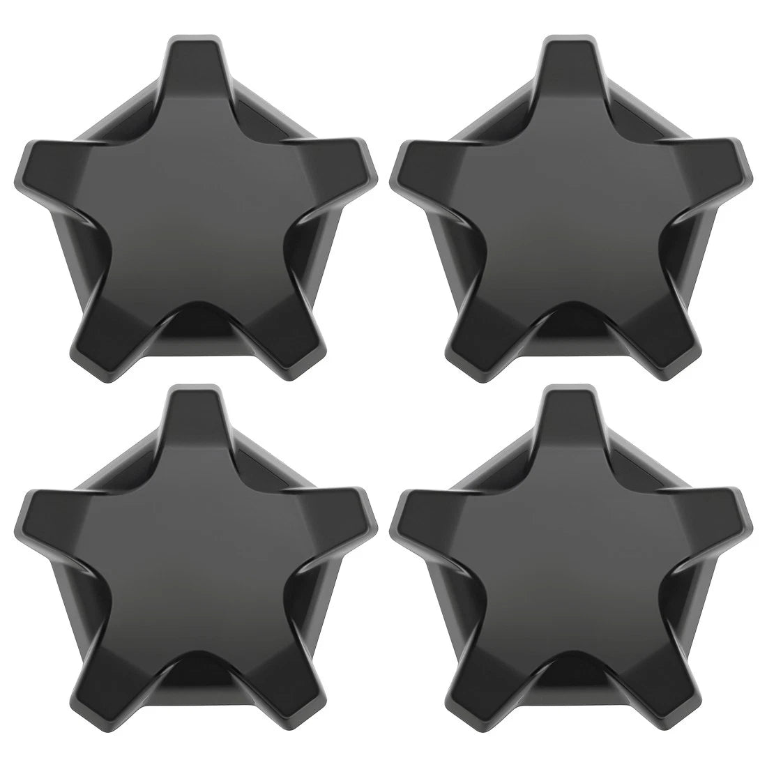 Set of 4 Matte Flash Black 5 Lug Rim Caps for Polaris RZR Pro R (2022–2024)