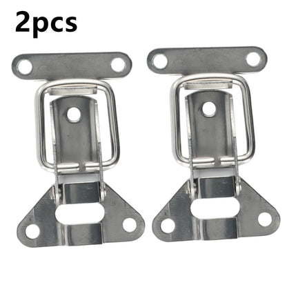 2Pcs Catch Tool Box Buckle Clasp for Jewelry Boxes - Silver