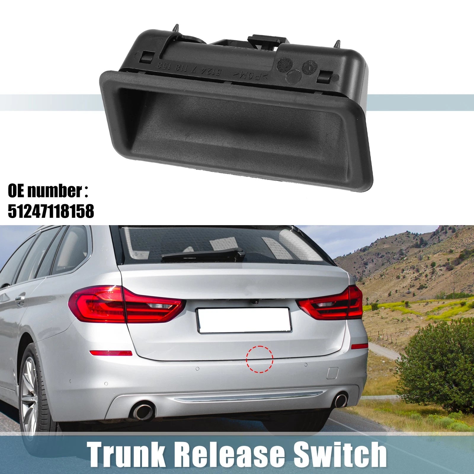 Trunk Tailgate Handle Release Switch Replacement for BMW 3 5 1 Series (2003–2013)
