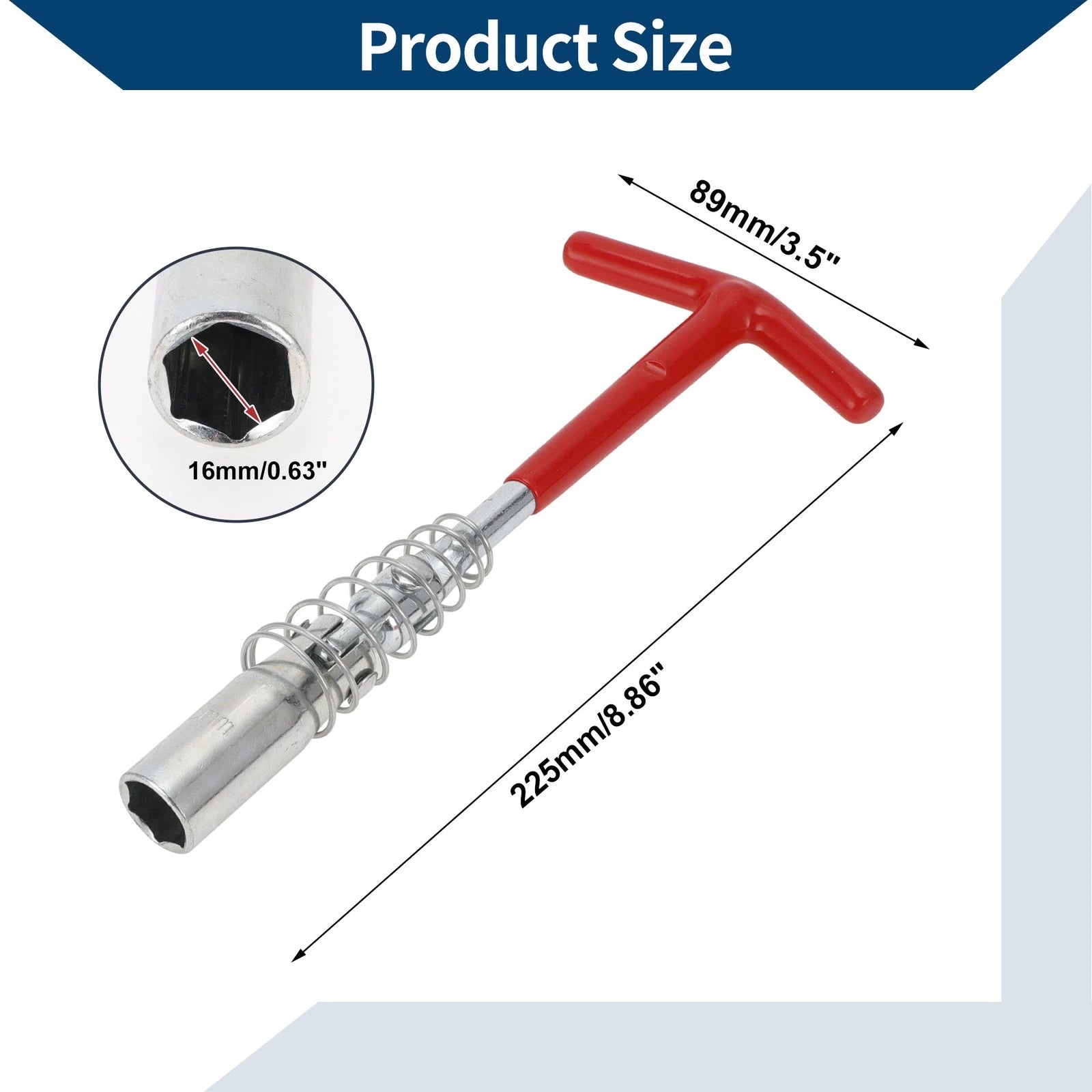 16mm Hexagon Spark Plug Socket Wrench for Automotive