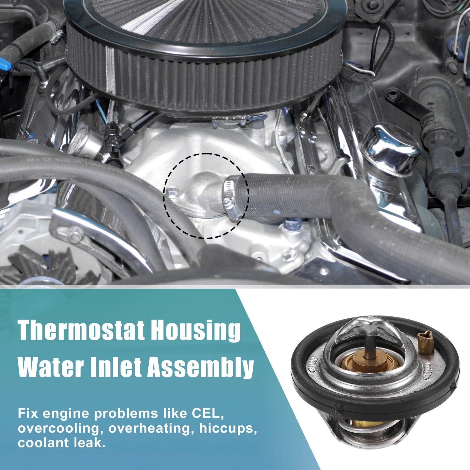 Engine Coolant Thermostat Housing Assembly for Ford Fiesta (2009–2017)