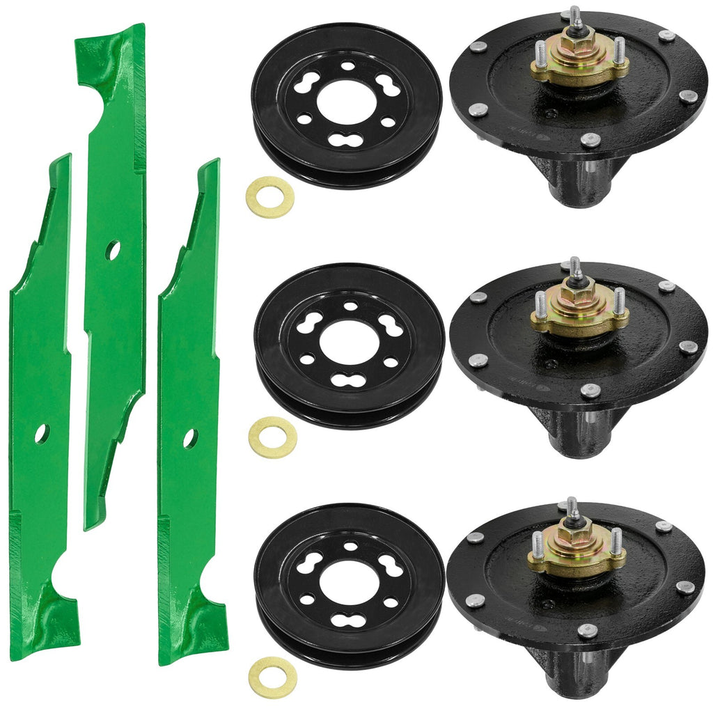 Deck Spindle Blade and Pulley Replacement for Toro Z Master Z400 (2010–2019)
