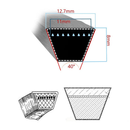 12x109 Mower Replacement V Belt for 42in Deck