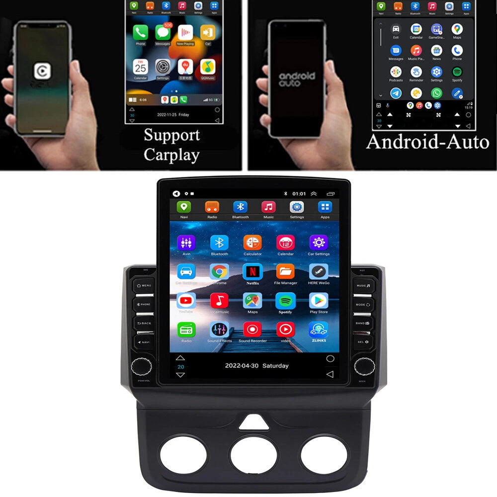 9.7'' Vertical Stereo Radio Head Unit for Dodge RAM 1500-5500 (2013–2018)