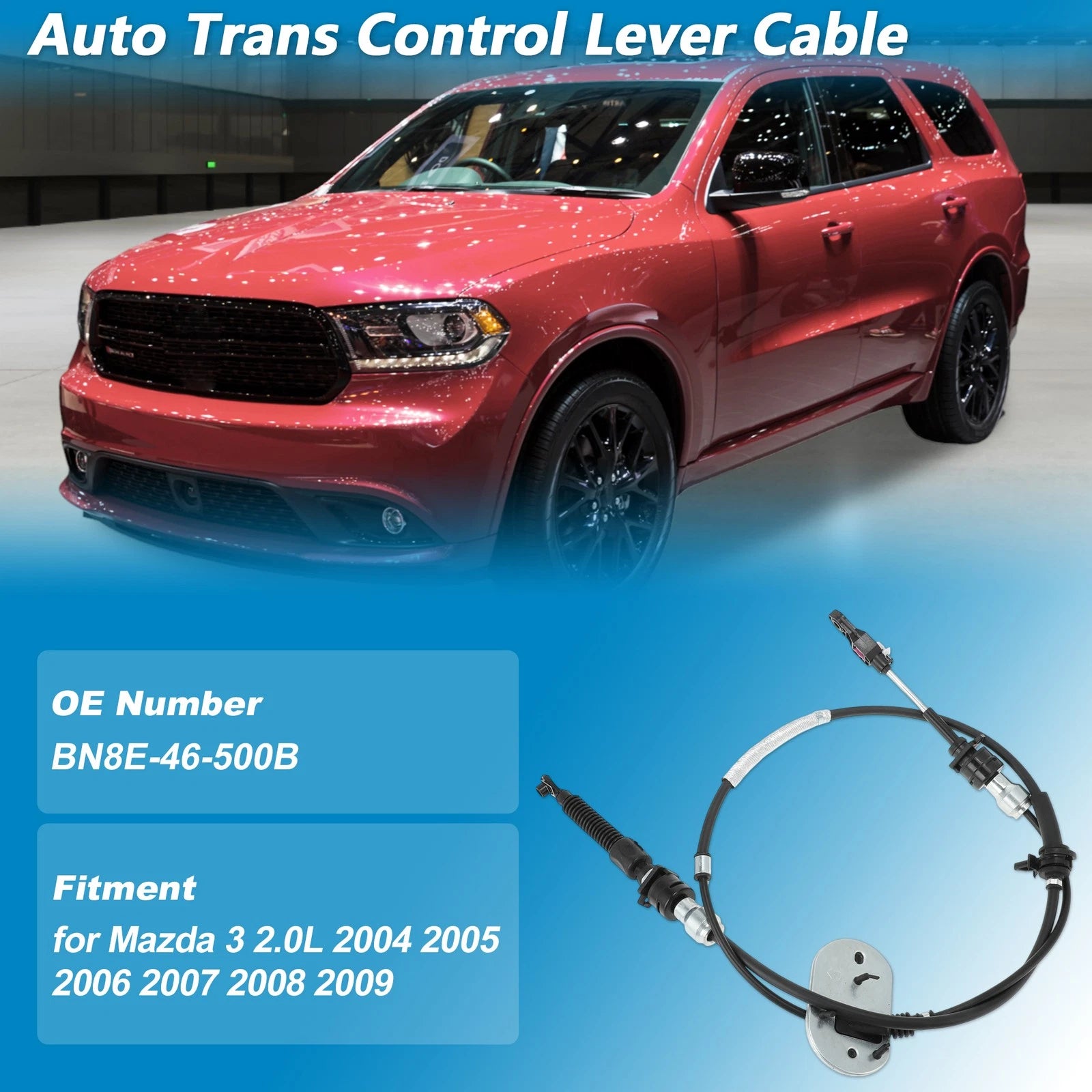 Auto Trans Gear Shifter Cable Replacement for Mazda 3 2.0L (2004–2009)