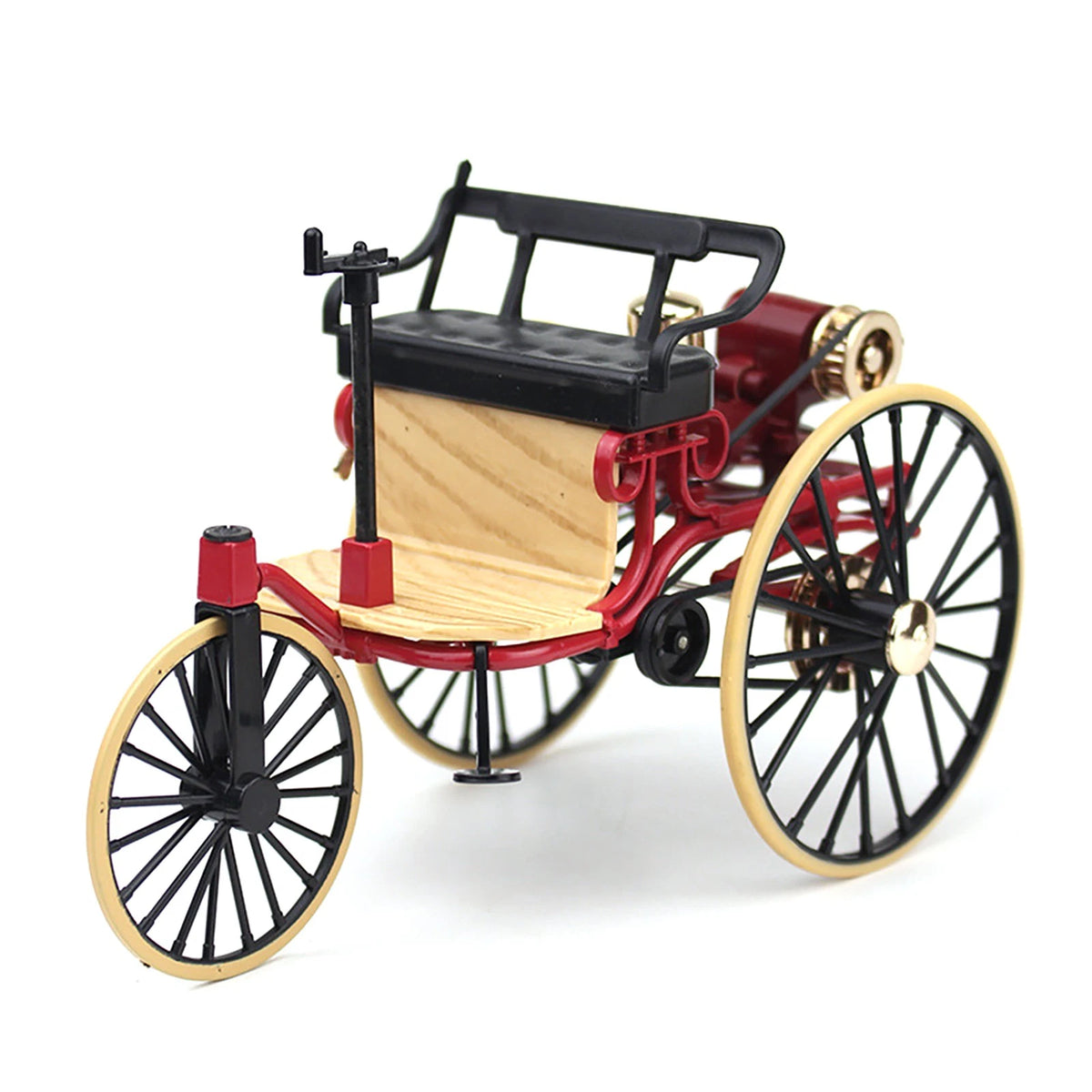 1/12 Vintage Car Model Tricycle Figurine Mini Toy