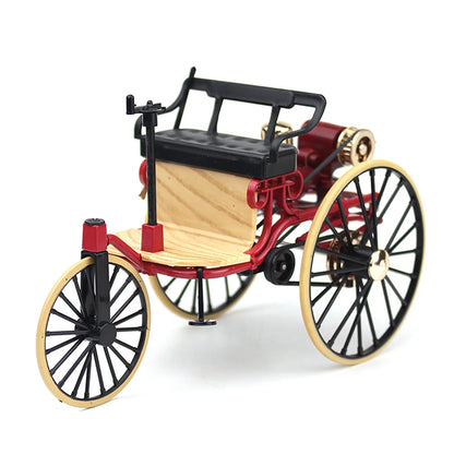 1/12 Vintage Car Model Tricycle Figurine Mini Toy
