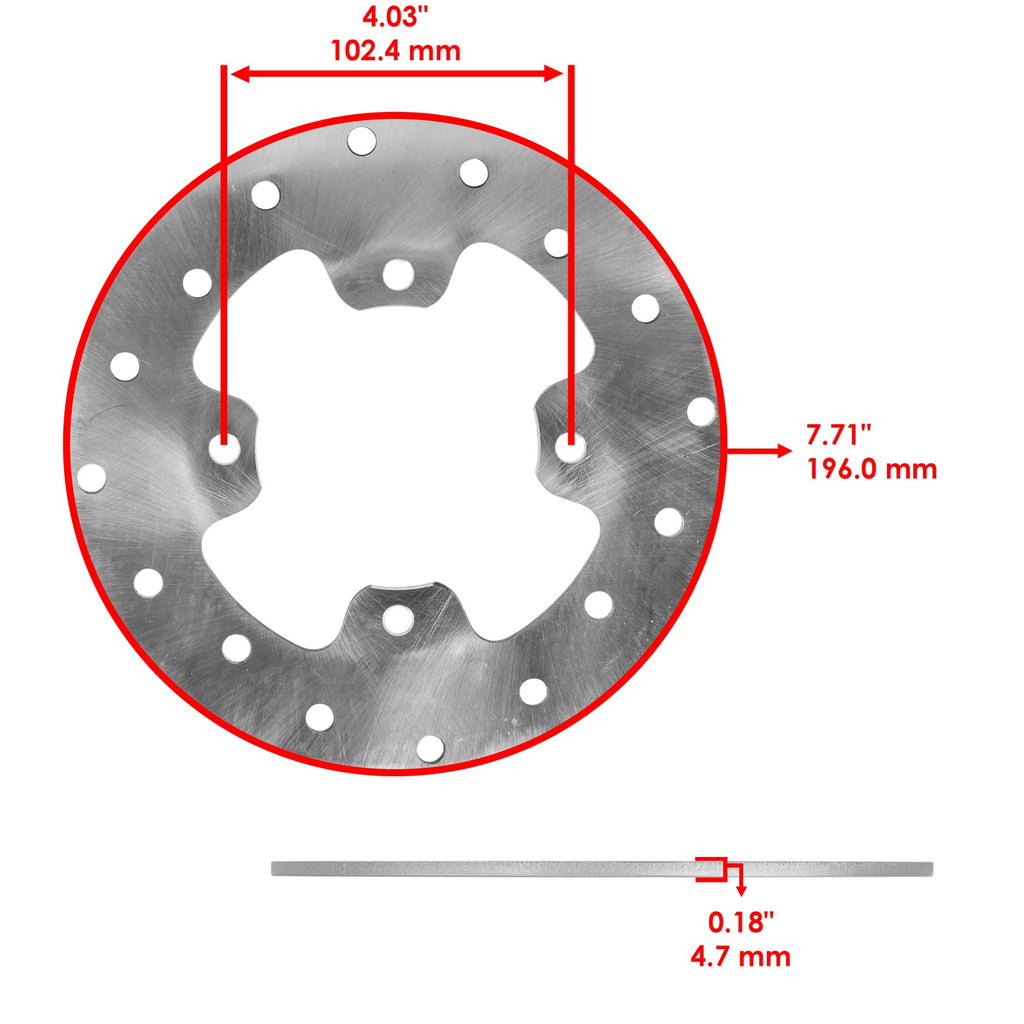 Brake Disc Rotors Front and Rear with Pads Kit for John Deere Gator (2011–2024)