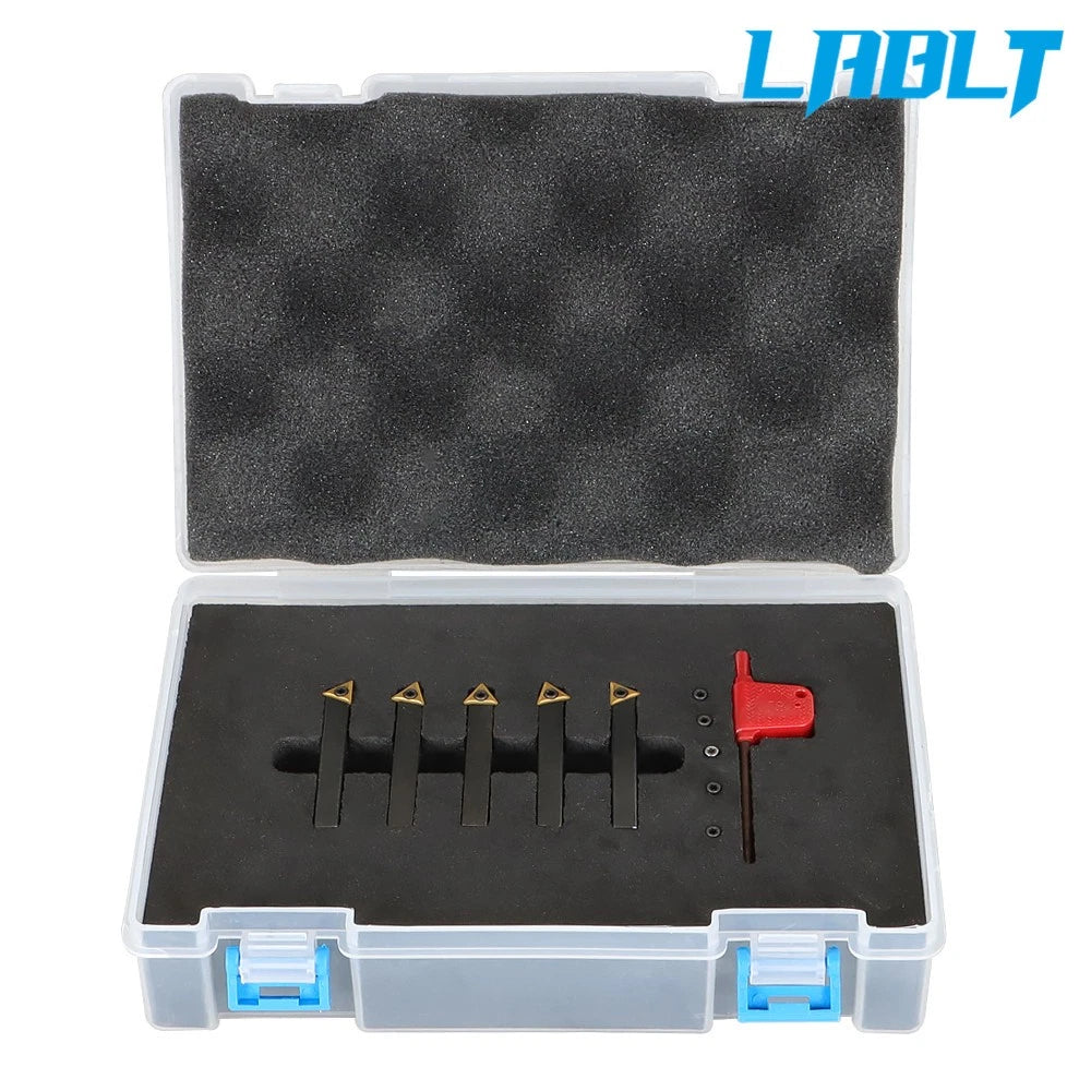 5X Carbide Indexable Turning Tool Set for Lathes (LABLT)