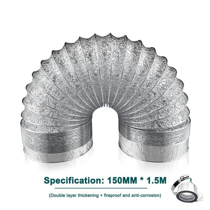 5M Extendable Aluminum Exhaust Hose for Ventilation and Air Circulation