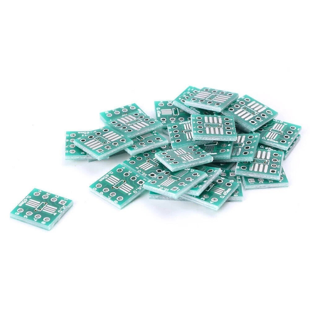 50pcs SOP8 SSOP8 TSSOP8 SMD to DIP8 Adapter PCB Board Kit