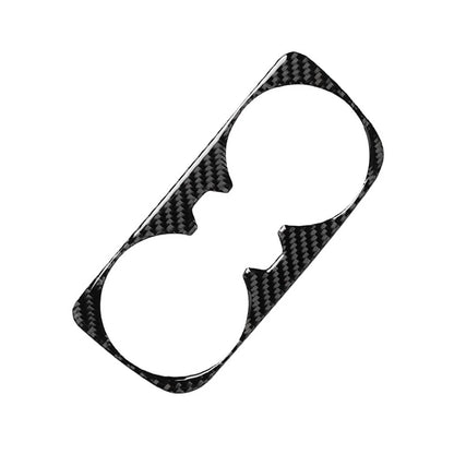 Carbon Fiber Interior Water Cup Holder Panel Trim For Audi Q7 SQ7 2016-2019