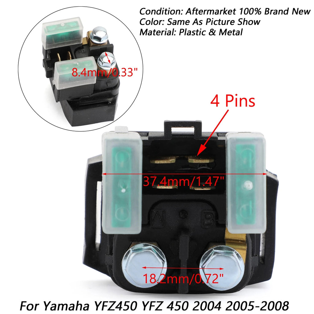 Starter Relay Solenoid for Yamaha YFZ 450 (2004–2008)