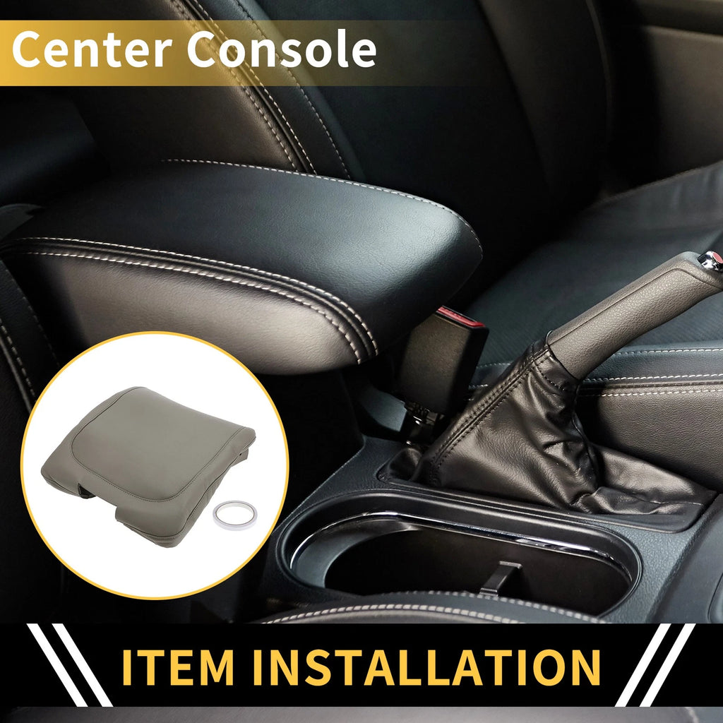 Center Console Armrest Cover Replacement for Dodge Ram Microfiber Leather (2009–2025)