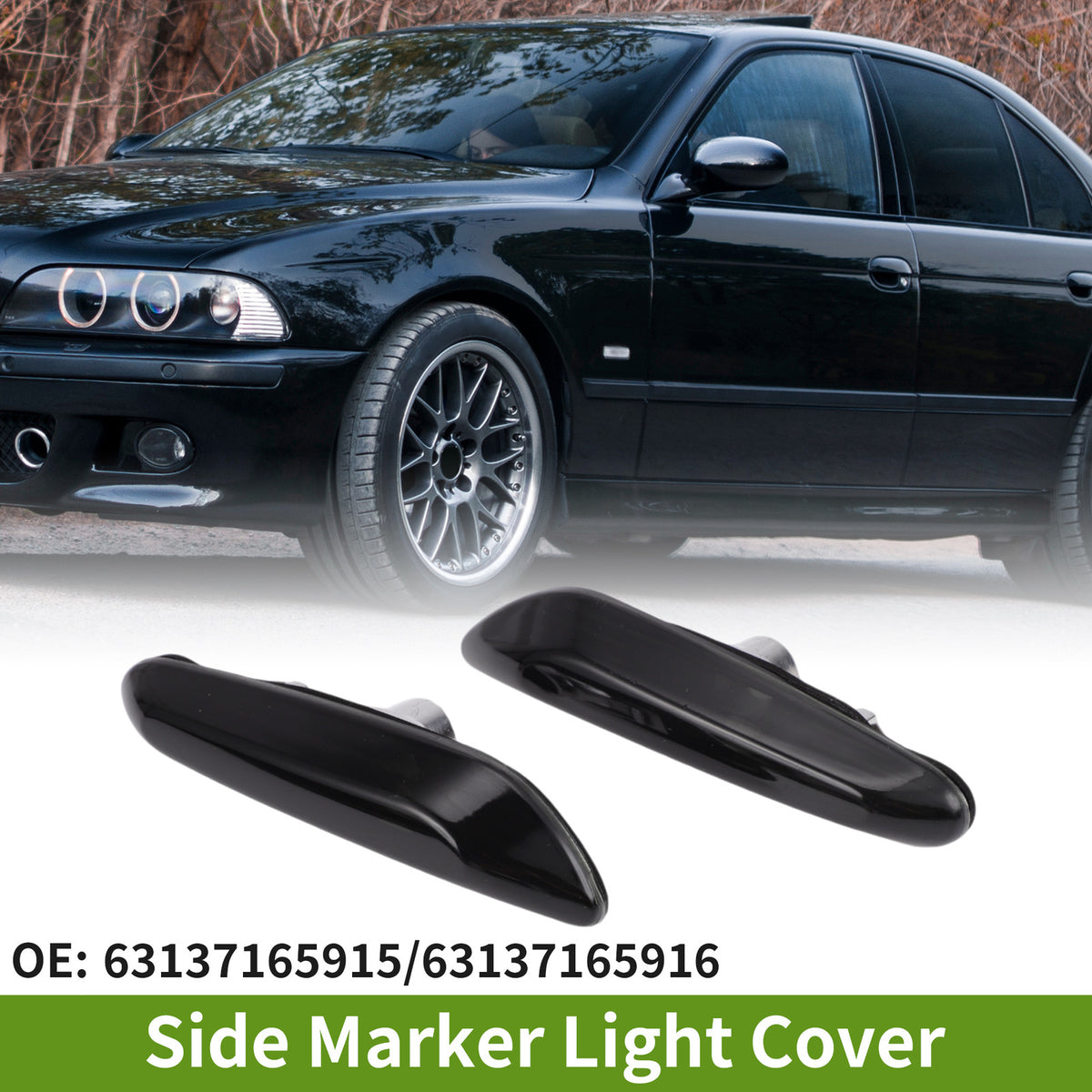 Left Right Side Marker Light Cover Replacement for BMW 3 Series (2002–2005)