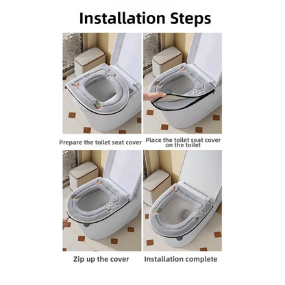 U-shaped Toilet Cover for Cold Weather Soft Plush Material