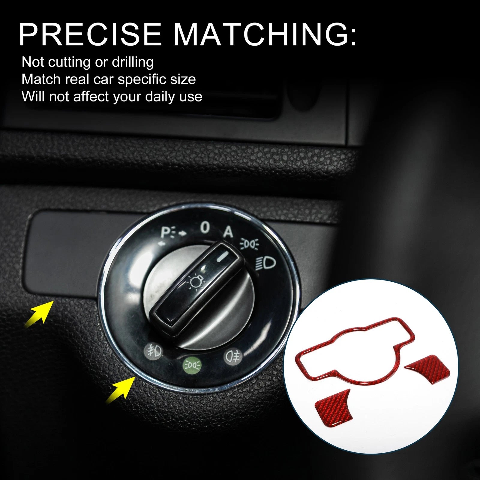 Headlight Switch Cover Replacement for Mercedes-Benz A B C E G CLA Type-B (2014–2019)