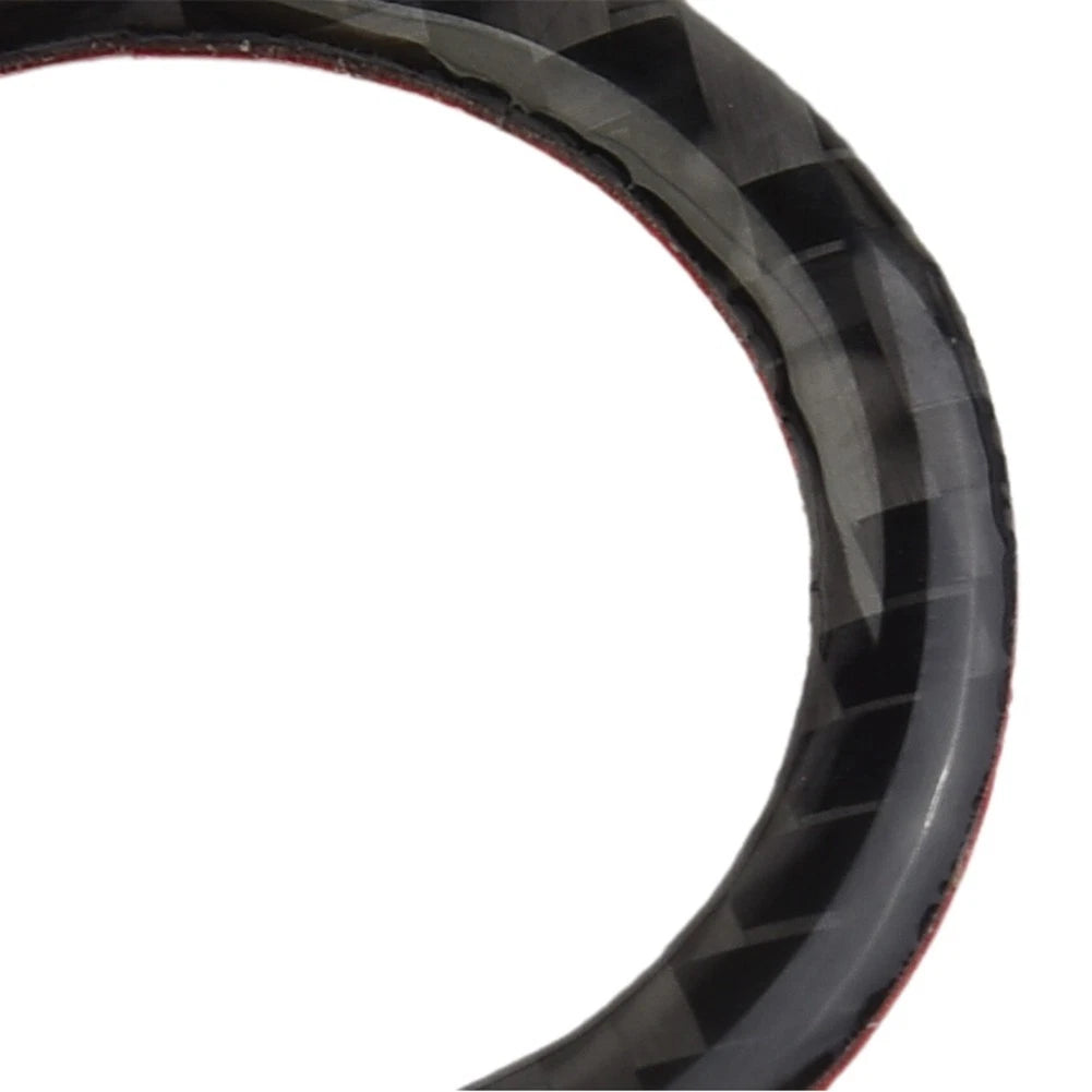 Carbon Fiber Stop Button Trim Ring for BMW E90 E92 E93 (2007–2013)