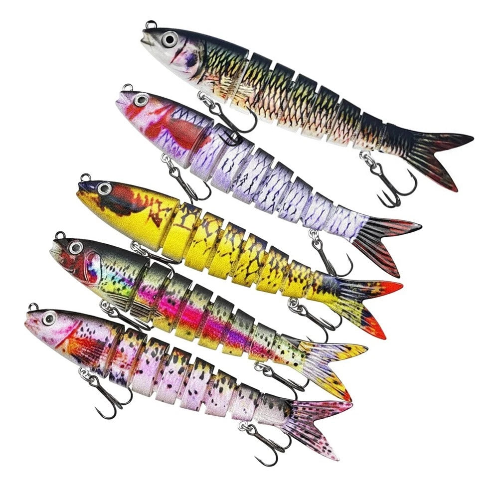 5pcs Multi Jointed Wobblers for Pike Fishing Lures