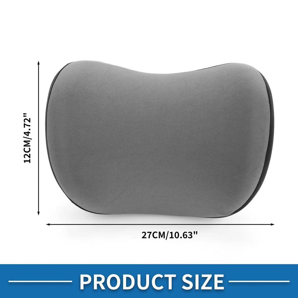 Car Neck Pillow for Universal Fit (Polyester Memory Foam, Black/Gray)