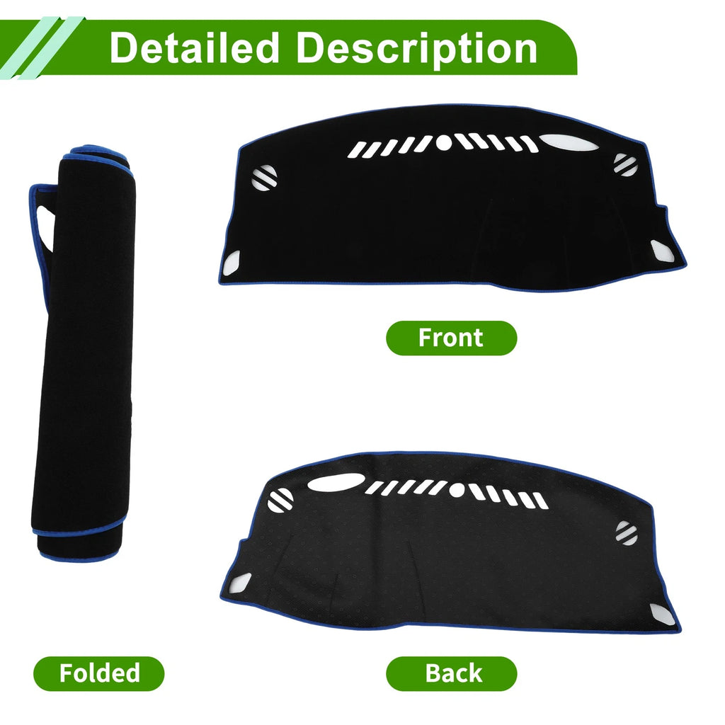 Dashboard Cover for Opel Astra K (2016–2019) HUD Polyester Black Blue 1Pc