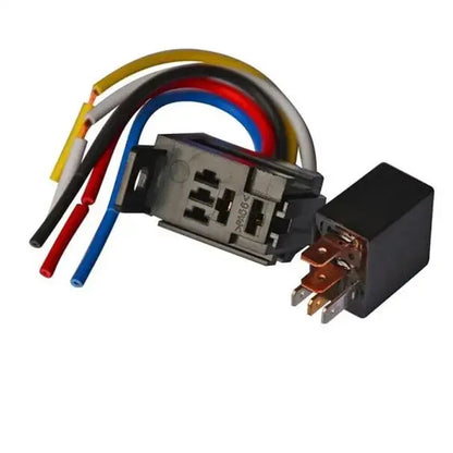 5-Pin 40A 12V Car Oil Pump Relay + Air Conditioning Relay Socket for