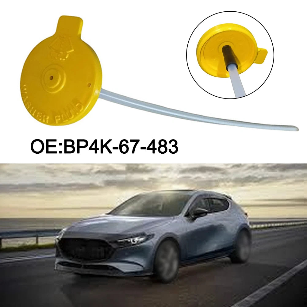 ABS Windshield Washer Reservoir Cap for Mazda 5 (2006–2013) Yellow