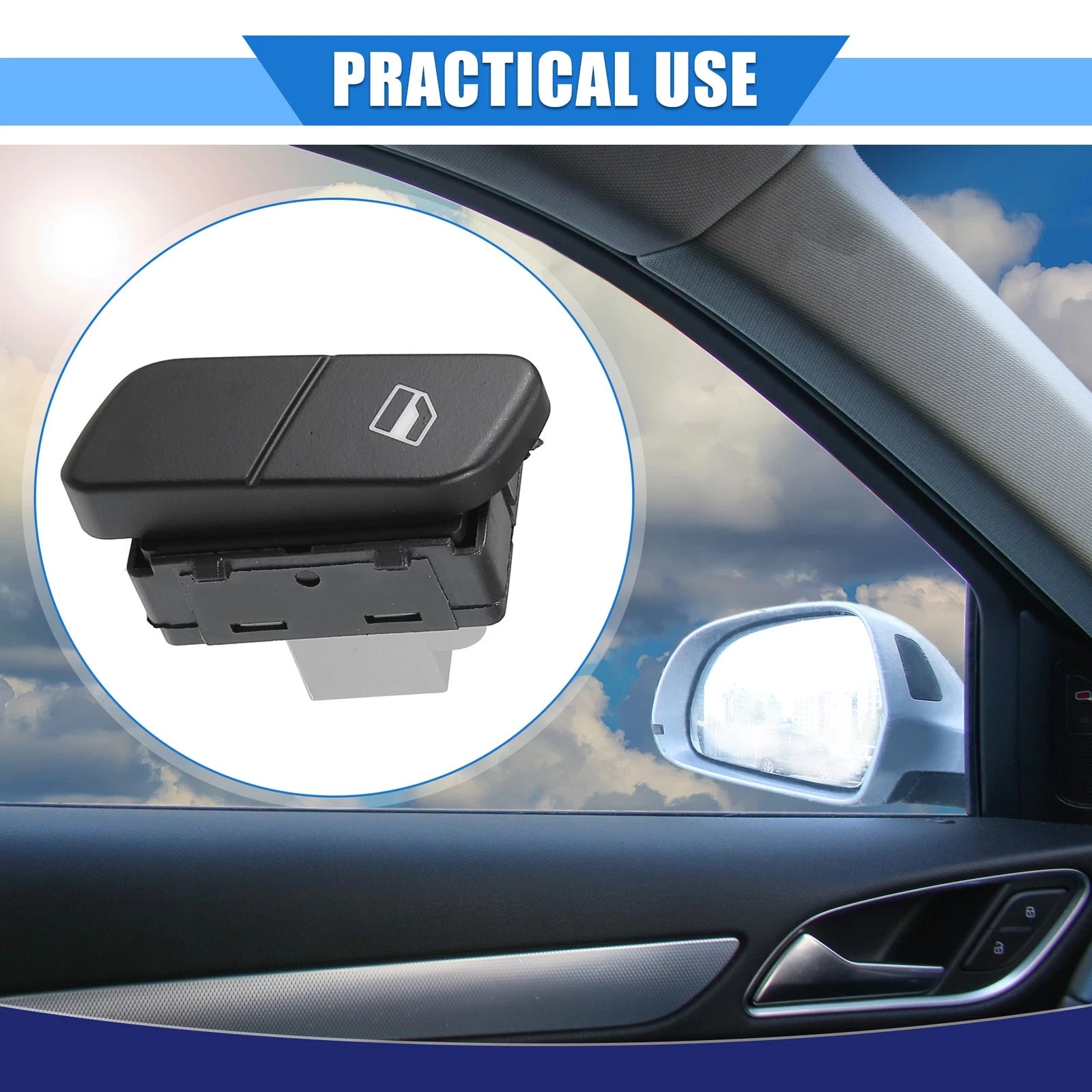Car Window Control Switch Replacement for Volkswagen Polo 9N (2001–2009)