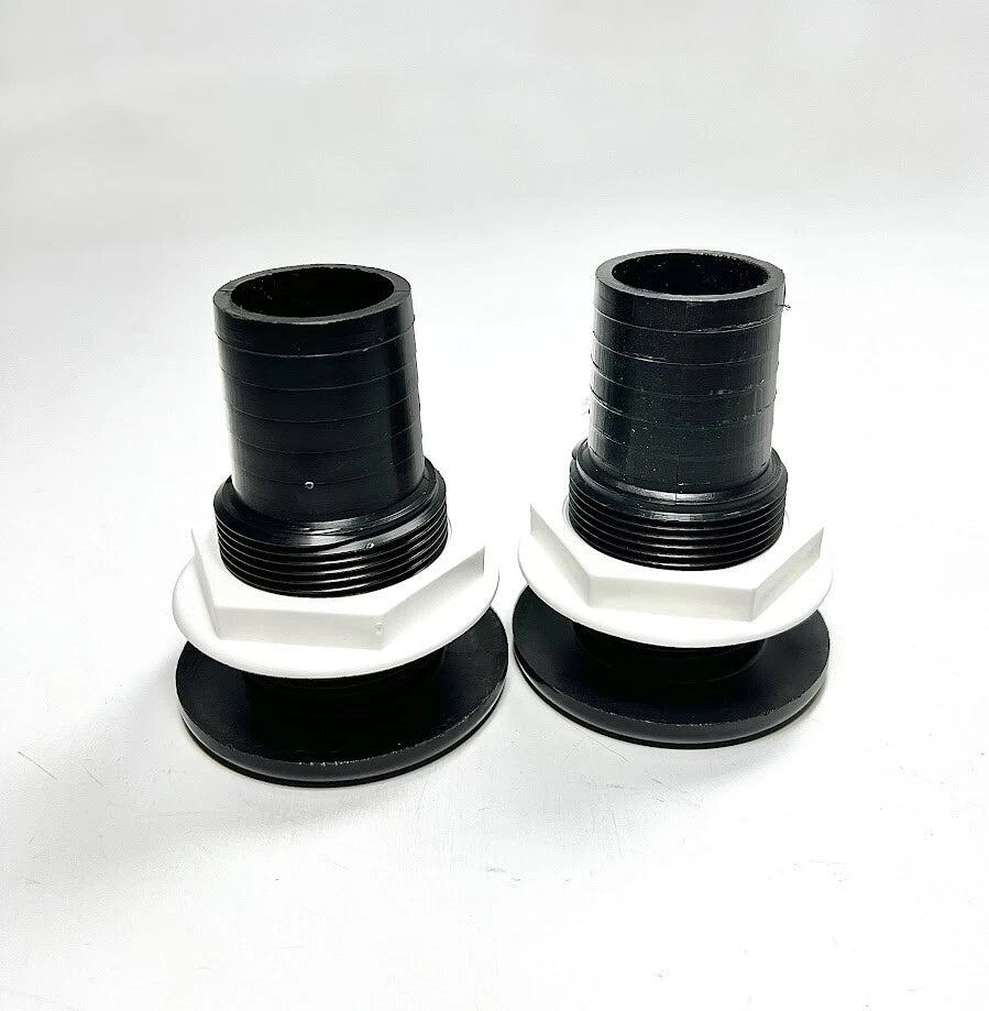 2X Thru Hull 1.5in Black Plastic for TH Marine TH-1500-DP