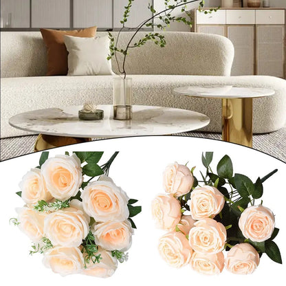 Set of 4 Artificial Roses for Home Decoration