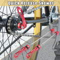 2Pc Quick Release Skewers Set for Bicycle Front Rear Wheel Hub (Red)