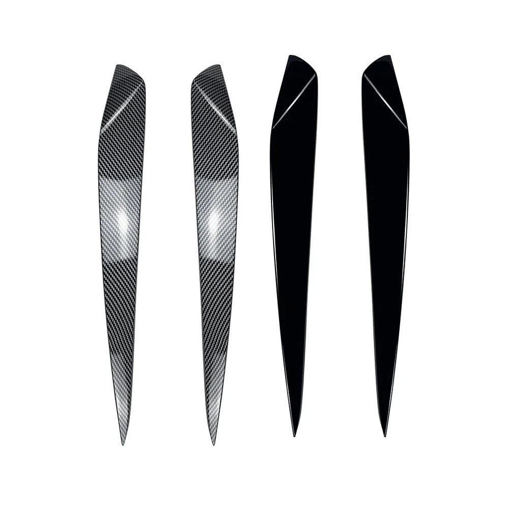 2X Headlight Eyebrow Trim for Up (2011–2015) ABS Eyelid Black