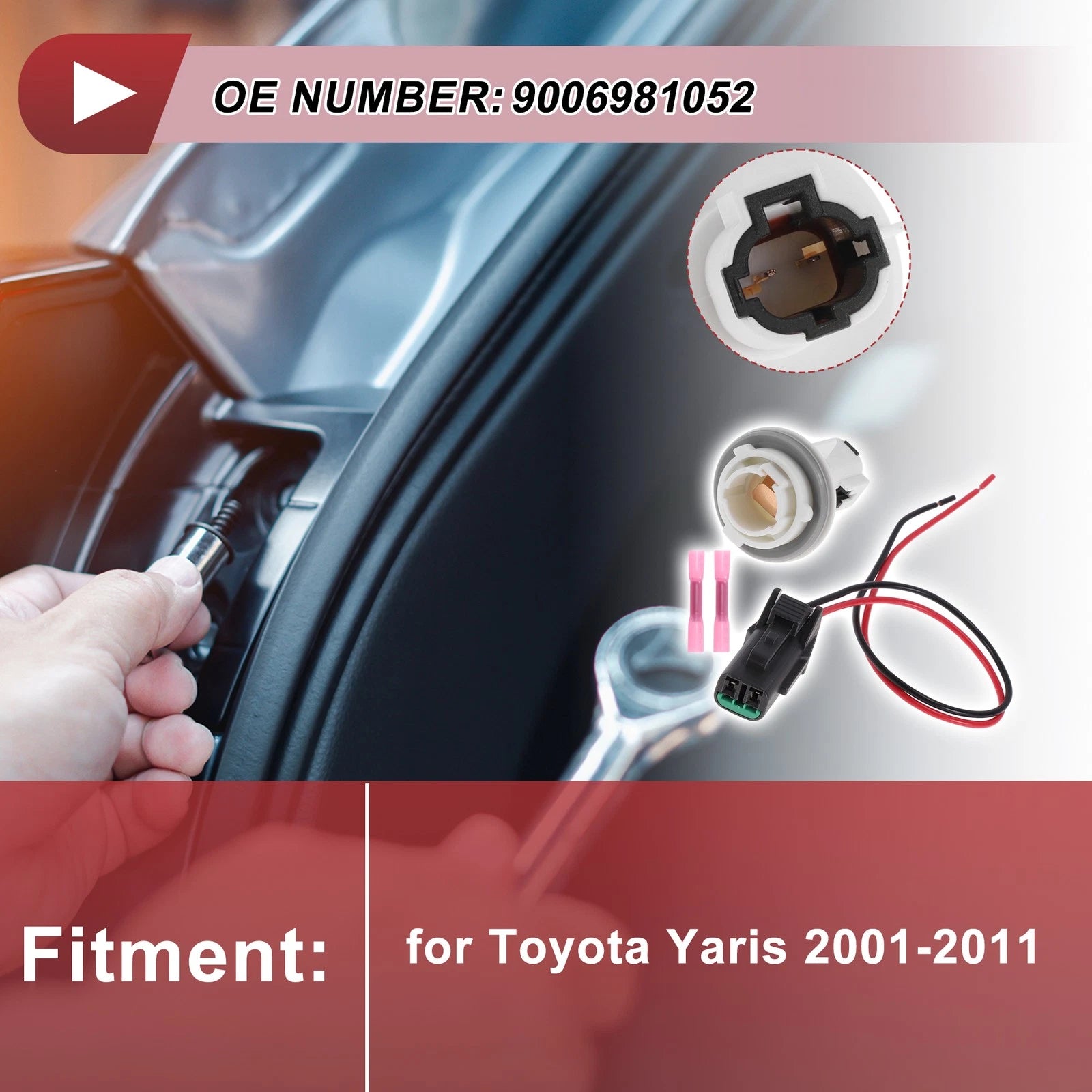 Turn Signal Light Socket Wiring Replacement for Toyota Yaris (2001–2011)