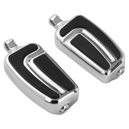 10mm Male Mount Footpegs for Harley Touring Road Electra Glide (Chrome)