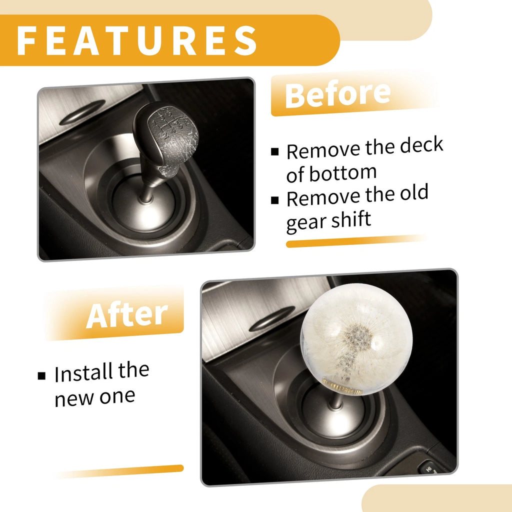Shift Knob 7cm with 3 Adapters for Universal Fit (Automatic/Manual)