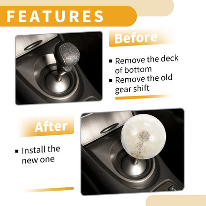 Shift Knob 7cm with 3 Adapters for Universal Fit (Automatic/Manual)
